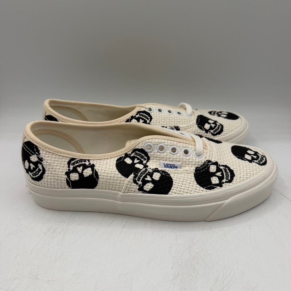 VANS Anaheim Factory Authentic 44 DX Needlepoint Skulls Shoes Mens 8 Womens 9.5 - Picture 2 of 11